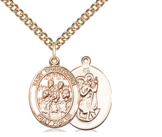14kt Gold Saint Christopher Choir Medal