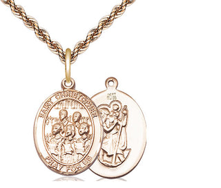 14kt Gold Saint Christopher Choir Medal