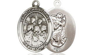 Sterling Silver Saint Christopher Choir Medal Religious Jewelry