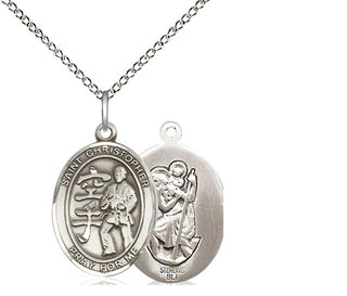 Sterling Silver Saint Christopher Karate Medal Religious Jewelry