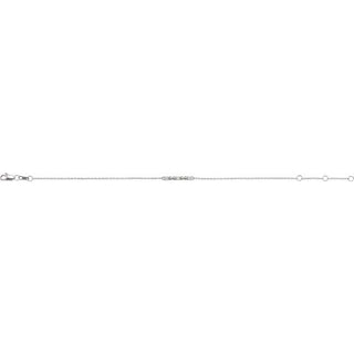 14K White 1/10 CTW Natural Diamond Beaded Bar 6 1/2-7 1/2" Bracelet