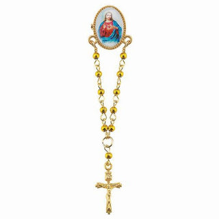 Sacred Heart Gold-Plated Oval Lapel Pin 6-Pack
