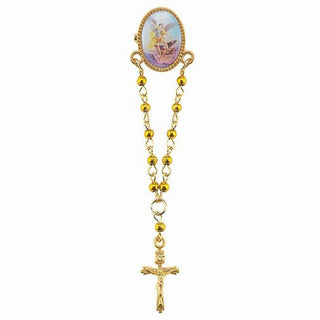 St. Michael Gold-Plated Oval Lapel Pin 6-Pack