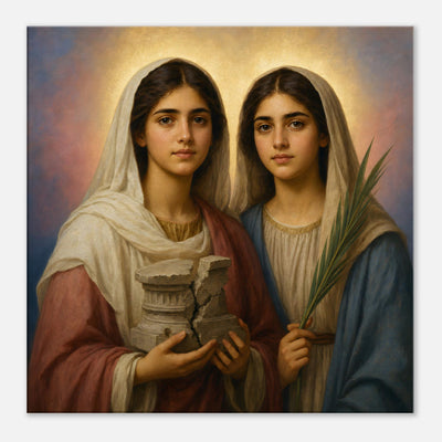 St. Valentina and St. Thea - Devotional Canvas