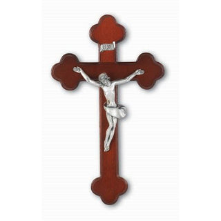 10" Walnut Cross With Silver Corpus