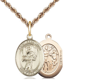 14kt Gold Filled Saint Sebastian Baseball Medal Religious Jewelry