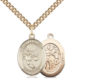 14kt Gold Saint Sebastian Basketball Medal