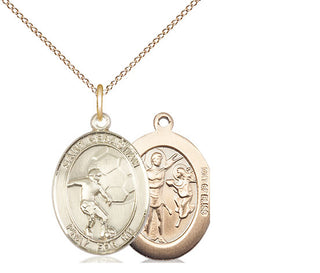 14kt Gold Filled Saint Sebastian Soccer Medal Religious Jewelry