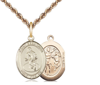 14kt Gold Filled Saint Sebastian Wrestling Medal Religious Jewelry