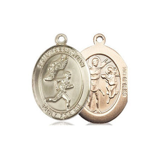 14kt Gold Filled Saint Sebastian Track and Field Medal