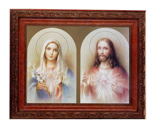 The Sacred Hearts 6X8" Print In 8.25X10.25 Ornate Wd Frame