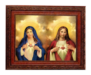 The Sacred Hearts 6X8 Print In 8.25X10.25" Ornate Wd Frame