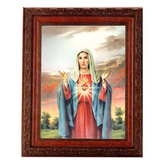 Immaculate Heart 6X8" Print In 8.25X10.25 Ornate Wd Frame