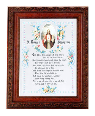 A House Blessing Print In A 8.25X10.25" Ornate Wd Frame