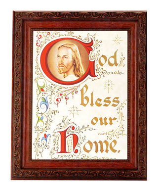 House Blessing 6X8" Print In 8.25X10.25" Ornate Wd Frame