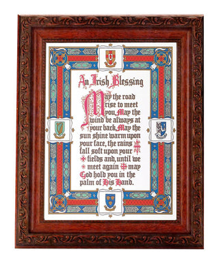 Irish Blessing 6X8" Print In 8.25X10.25" Ornate Wd Frame