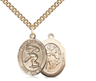 14kt Gold Saint Sebastian Swimming Medal