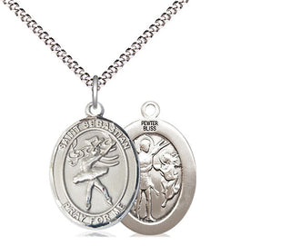 Pewter Saint Sebastian Dance Medal Religious Jewelry