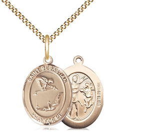 14kt Gold Filled Saint Sebastian Gymnastics Medal Religious Jewelry