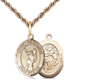 14kt Gold Saint Sebastian Lacrosse Medal