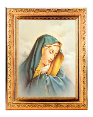 O.L.Of Sorrows 6X8" Print In A 8.25X10.25" Gold Wd Frame