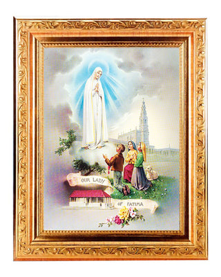 O.L.Of Fatima 6X8" Print In 8.25X10.25" Gold Wd Frame