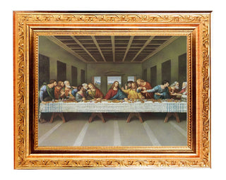 The Last Supper 6X8" Print In 8.25X10.25" Gold Wd Frame