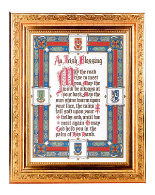 Irish Blessing 6X8" Print In 8.25X10.25" Gold Wd Frame