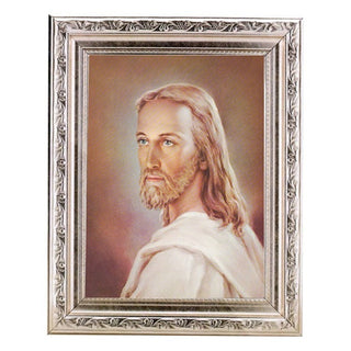 Head Of Christ 6X8" Print In A 8.25X10.25 Silver Wd Frame