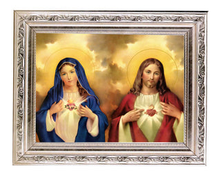 The Sacred Hearts 6X8 Print In 8.25X10.25" Silver Wd Frame