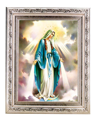 Our Lady Of Grace 6X8 Print In 8.25X10.25" Silver Wd Frame
