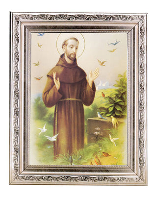 St. Francis 6X8" Print In 8.25X10.25" Silver Wd Frame