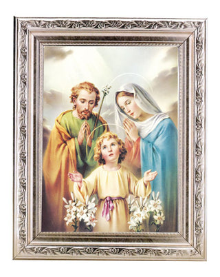 The Holy Family 6X8" Print In 8.25-10.25" Silver Wd Frame