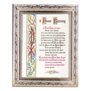 House Blessing 6X8" Print In 8.25X10.25" Silver Wd Frame