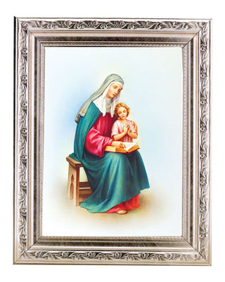St. Anne 6X8" Print In A Silver 8.25X10.25" Ornate Wd Frame