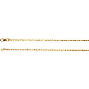 16-inch Rope Chain with Lobster Clasp - 14K Yellow Gold