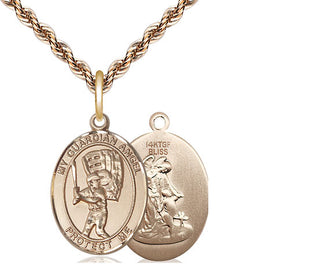 14kt Gold Filled Guardian Angel Baseball Medal Religious Jewelry