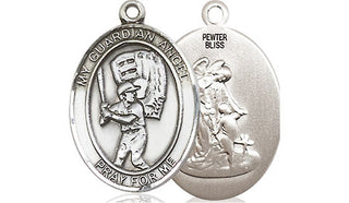Pewter Guardian Angel Baseball Medal