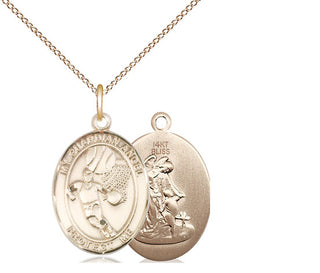 14kt Gold Guardian Angel Basketball Medal