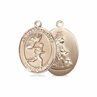 14kt Gold Guardian Angel Track&Field-Men Medal