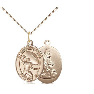 14kt Gold Guardian Angel Track&Field Medal