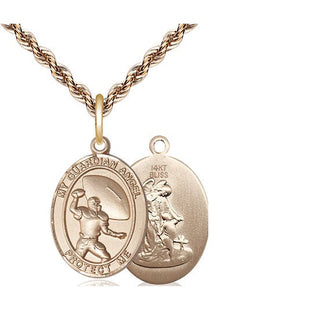 14kt Gold Guardian Angel Track&Field Medal