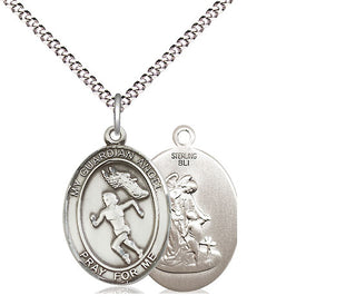 Sterling Silver Guardian Angel Track&Field Medal Religious Jewelry