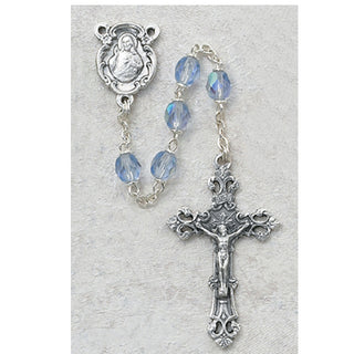 6MM AB Blue/September Rosary