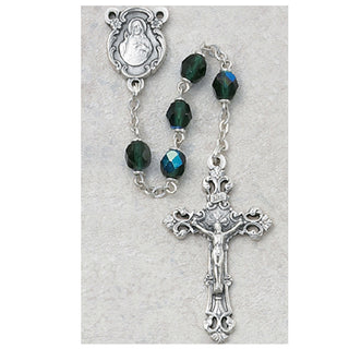 6MM AB Emerald/May Rosary