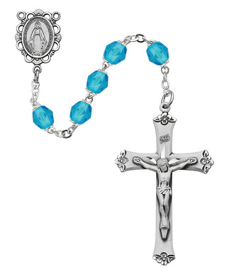 Aqua Glass March Rosary