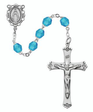 Aqua Glass March Rosary