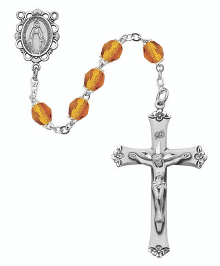 Amber Glass November Rosary