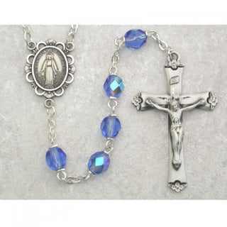 Sterling Silver 6MM Zircon and December Rosary