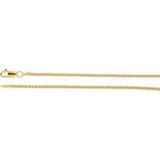 7-inch Wheat Bracelet with Lobster Clasp - 14K Yellow Gold